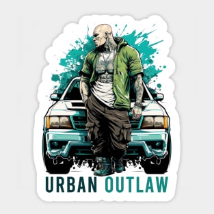 Graffiti Vector Art of Urban Outlaw Character Sticker